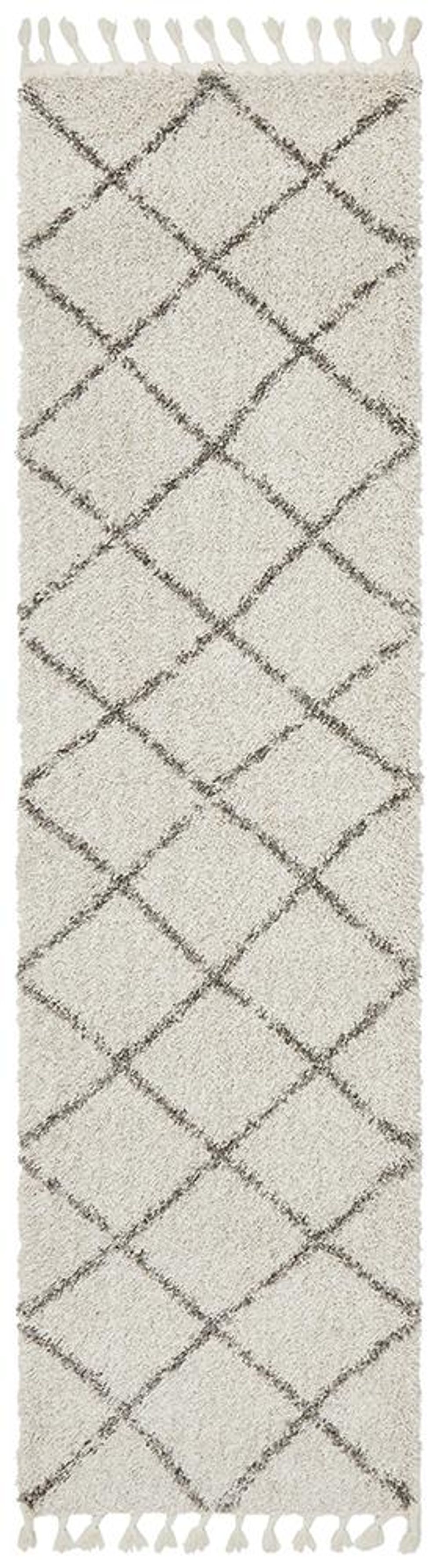 Rug Culture Saffron Cross Shag Runner Rug (Natural) - 400x80cm by Rug Culture - ISBN: 9375321877831