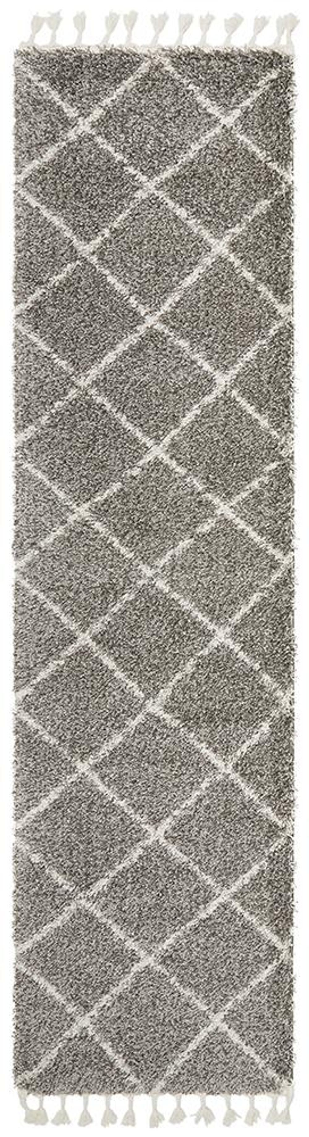 Rug Culture Saffron Cross Shag Rug (Grey) - 170x120cm by Rug Culture - ISBN: 9375321877848