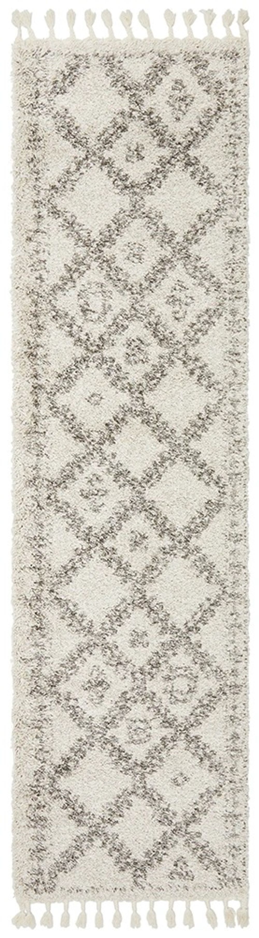 Rug Culture Saffron Pattern Shag Runner Rug (Natural) - 400x80cm by Rug Culture - ISBN: 9375321878234
