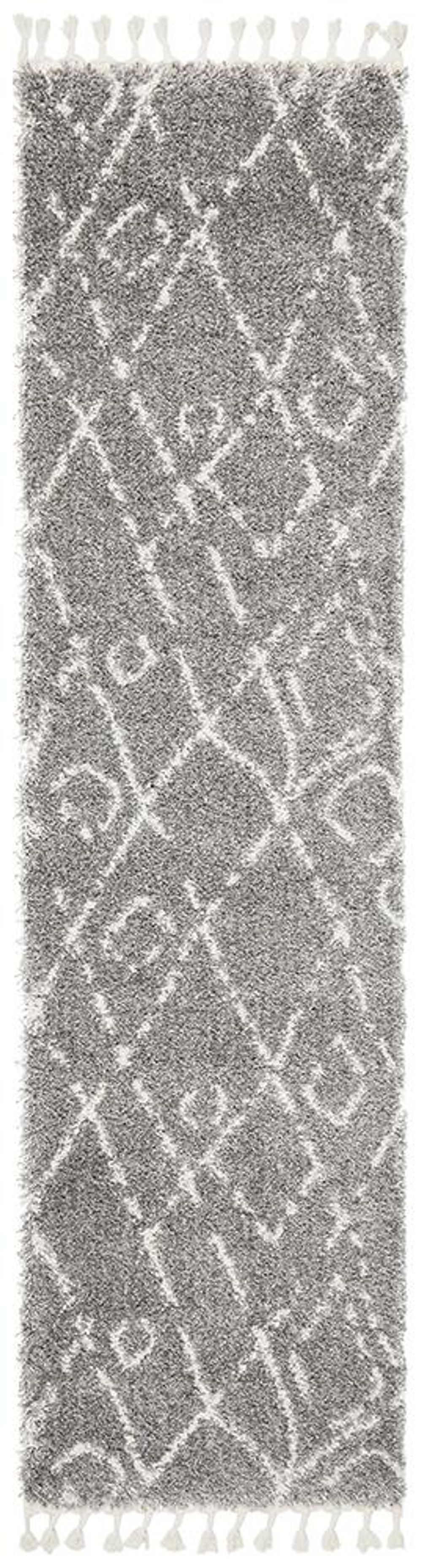 Rug Culture Saffron Shag Runner Rug (Silver) - 400x80cm by Rug Culture - ISBN: 9375321878951