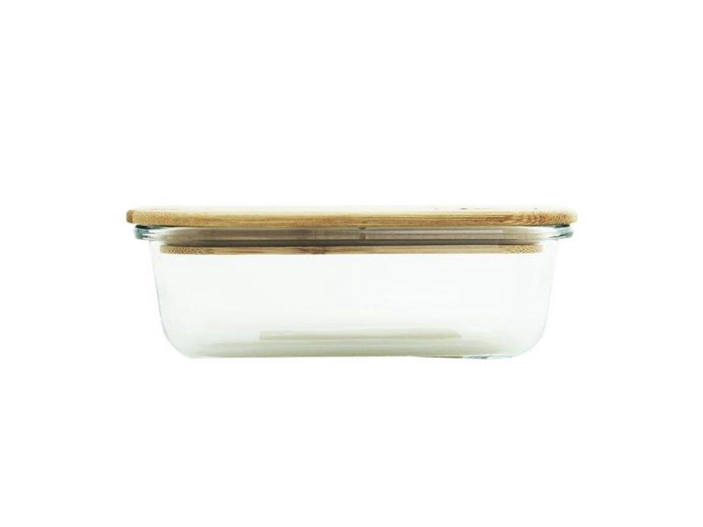Glass Container With Bamboo Lid, 9401010305467