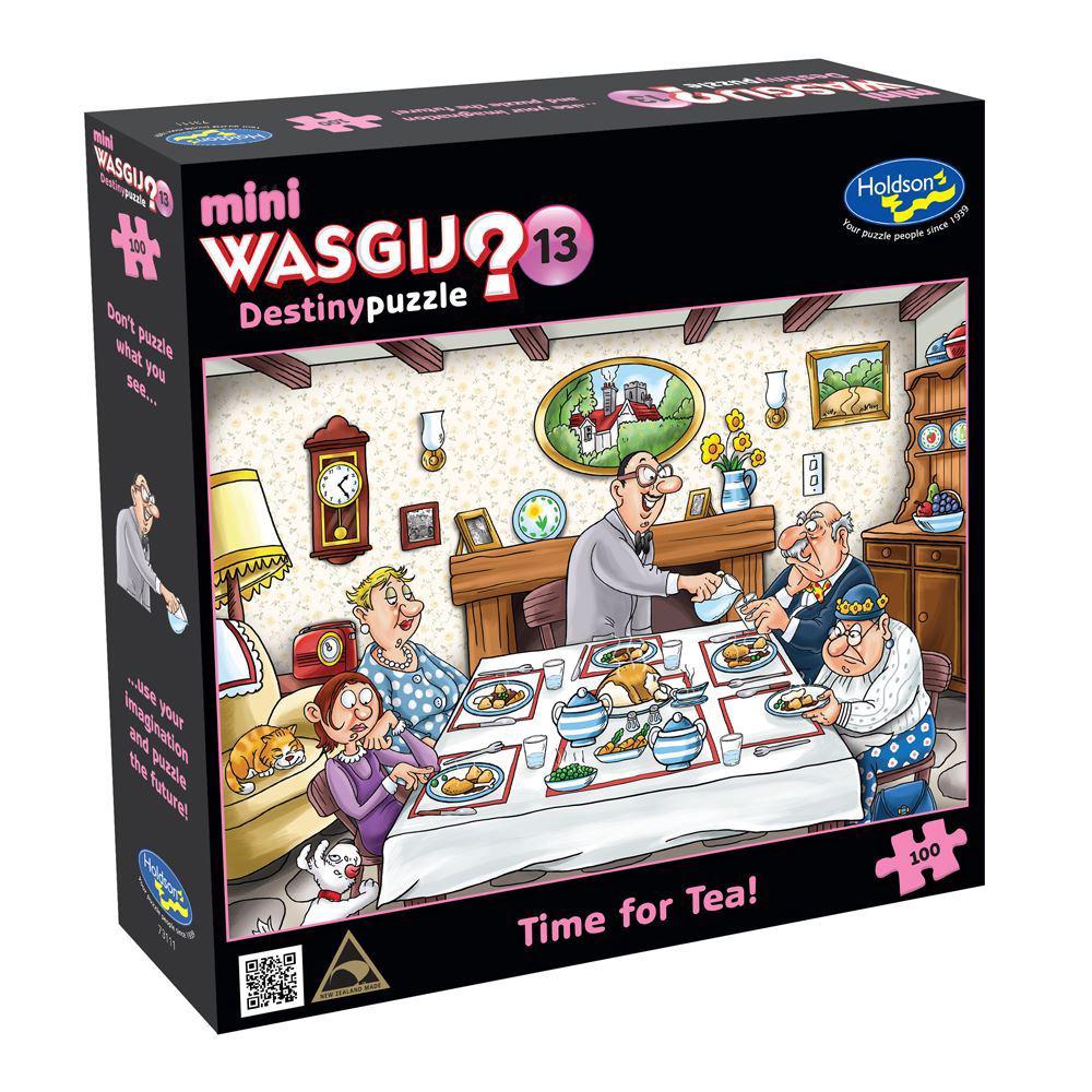 Holdson Wasgij Mini Mini XL Jigsaw Puzzle - Time For Tea, 100 Piece, 9414131731114