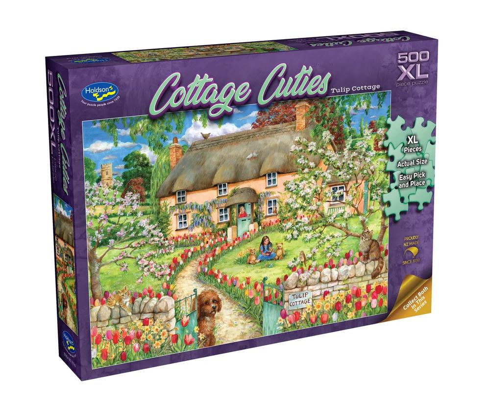 Holdson Cottage Cuties Tulip XL Jigsaw Puzzle, 500pc, 9414131777198