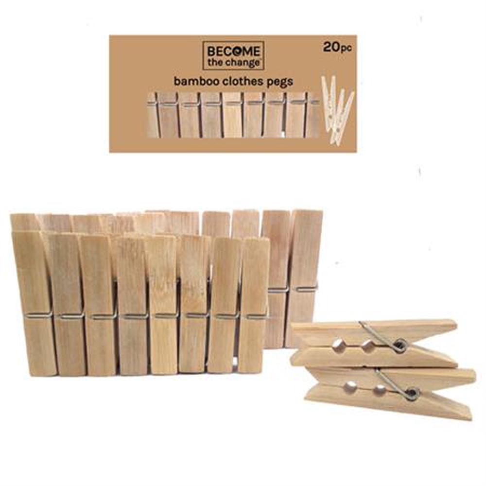 the Change Bamboo Clothes Pegs, 20 Piece Buy online at The Nile