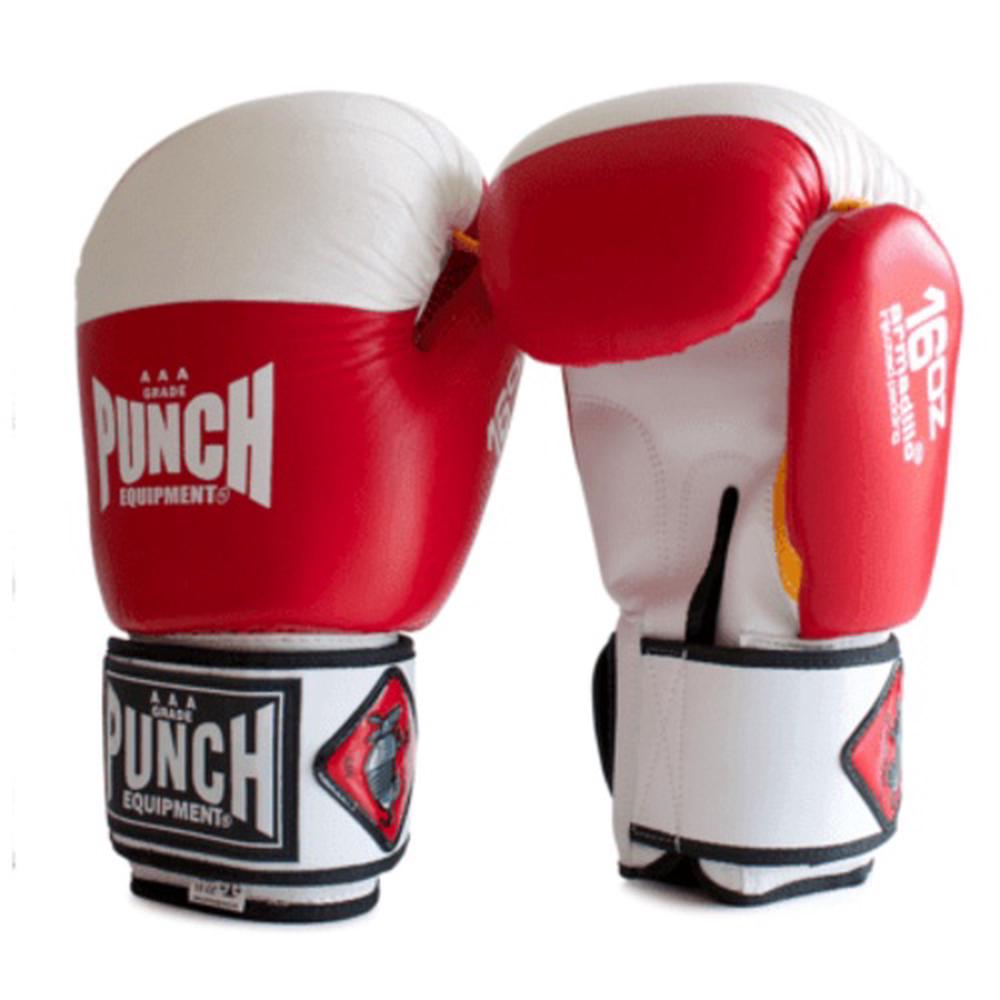 Punch Equipment Armadillo Gloves (Red/White) - 16oz, 9415101006096