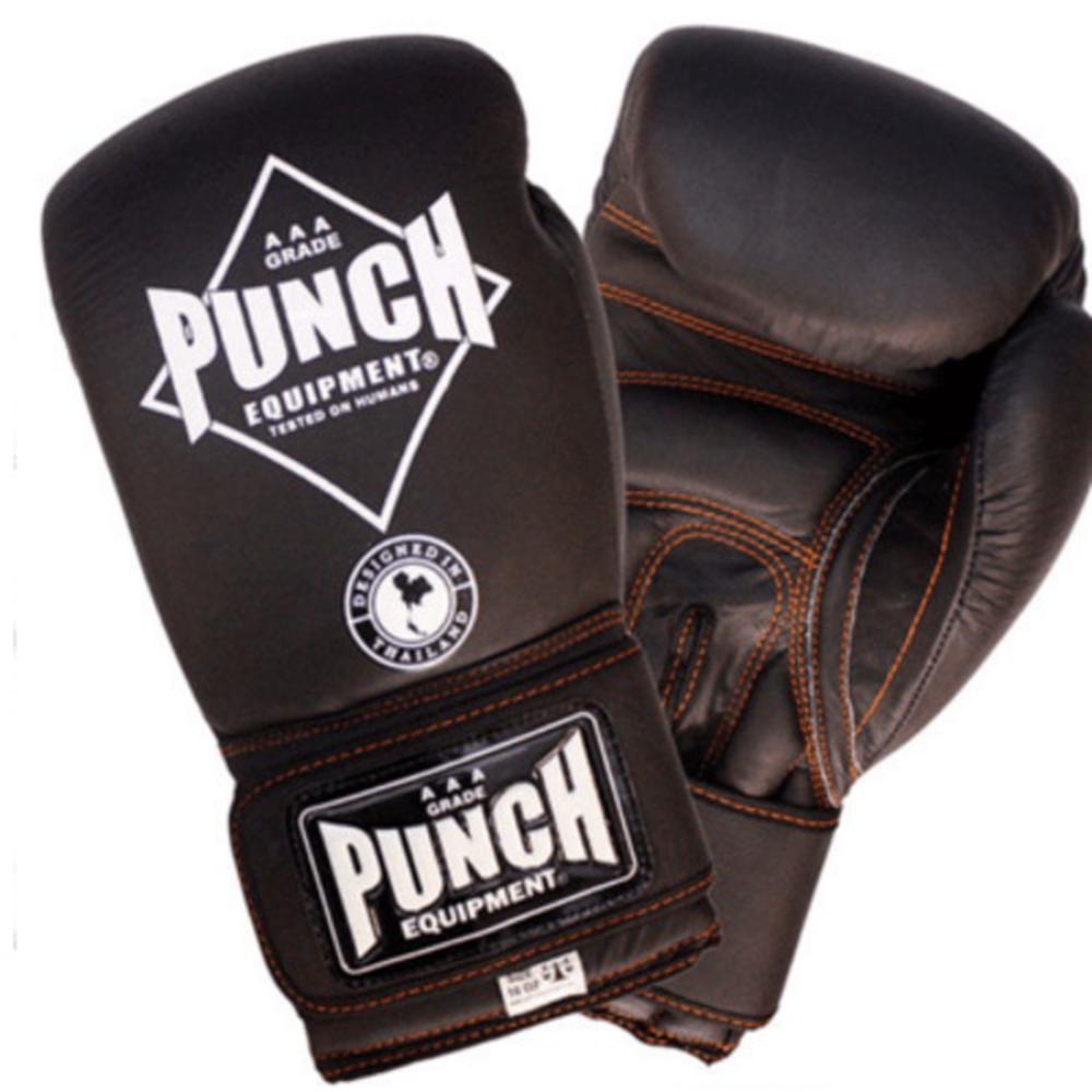 Punch Equipment Black Diamond Box Gloves (Black/Orange) - 12oz, 9415101006102