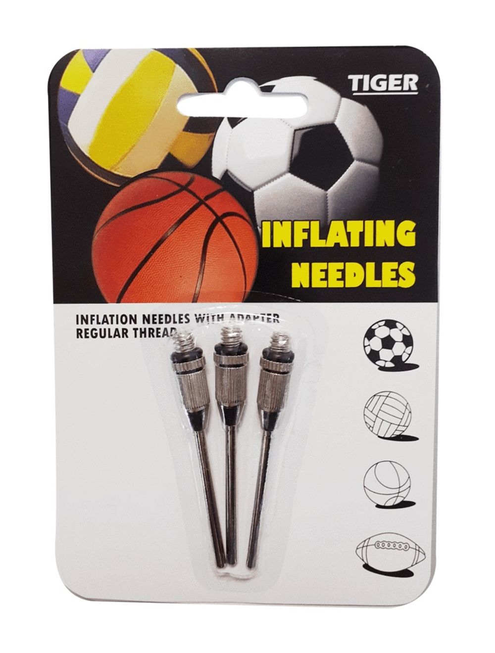 Tiger Inflating Needles - Reg Card, 3 Pack by Tiger - ISBN: 9415101405936