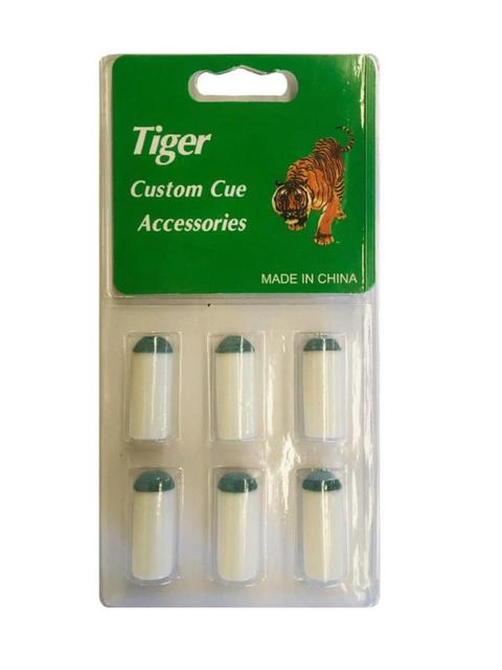 Tiger Billiards Slip-On Cue Tip 8876, 6 Piece (Blue), 9415101455009