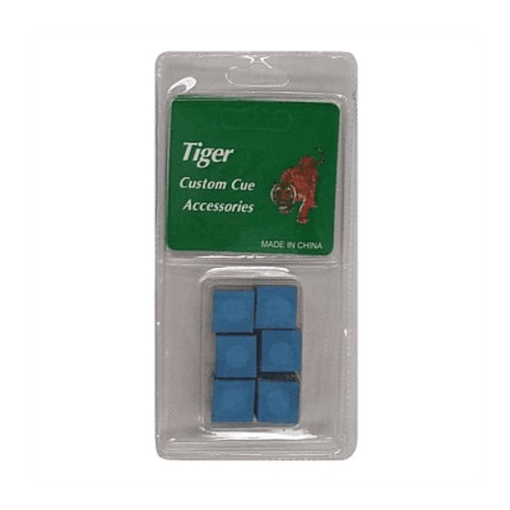 Tiger Billiards Cue Chalk, 6 Piece (Blue), 9415101455023