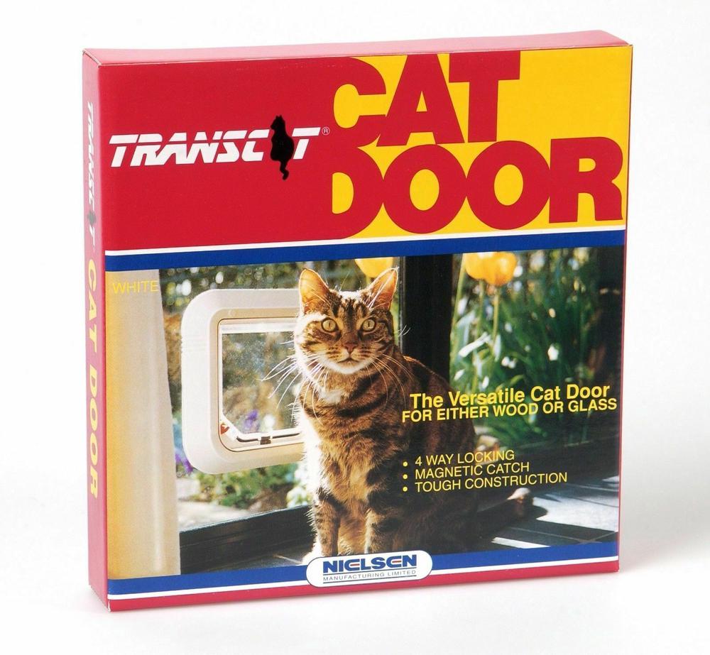 Transcat Lockable Pet Door For Cats & Small Dogs (White), 9415664000050