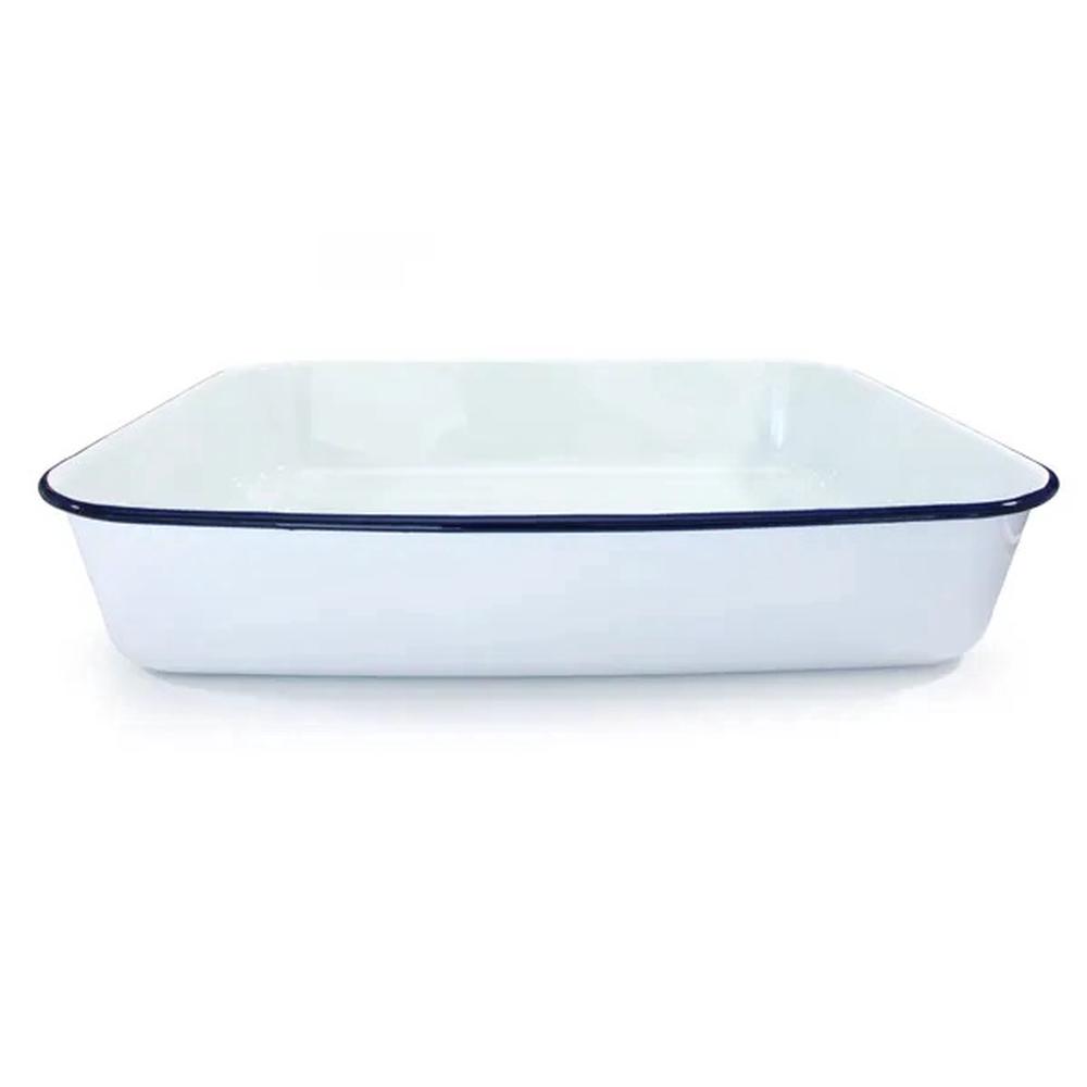 Enamel Deep Roast Pan (White/Blue) - 41cm, 9419740280015