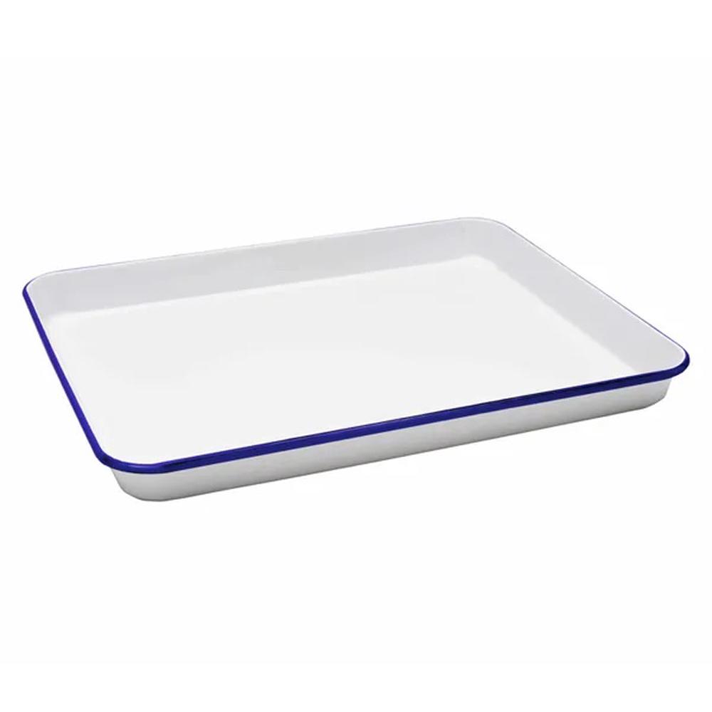 Falcon Enamel Swiss Roll Pan (White/Blue) - 30cm, 9419740280190