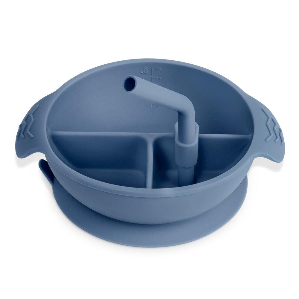 Silicone Divided Suction Bowl (Bluestone), 9420060204865