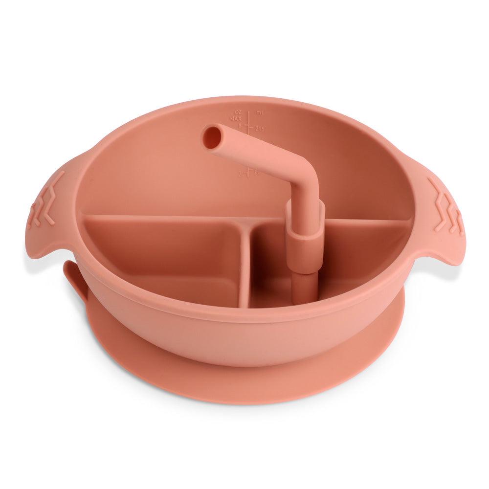 Silicone Divided Suction Bowl (Rust), 9420060204872