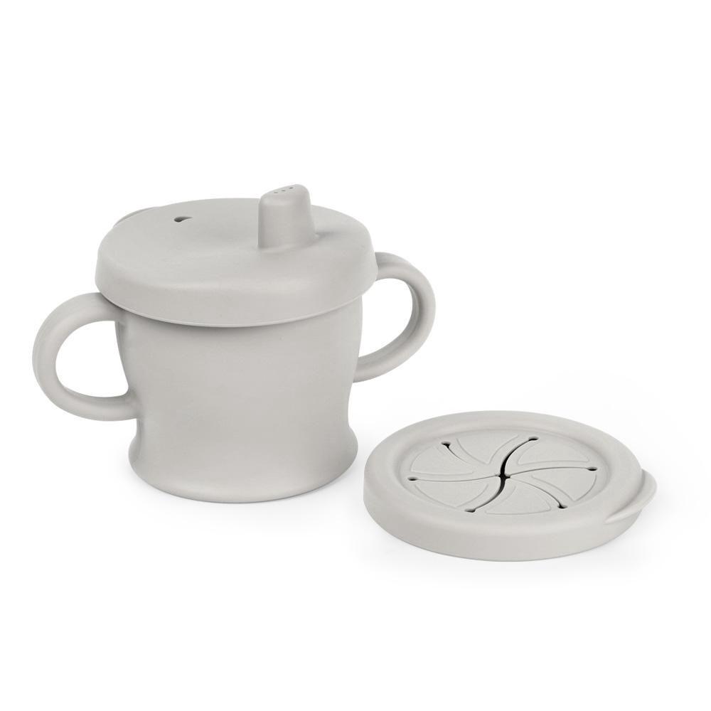 Silicone Sip-N-Snack Cup (Suva Grey), 9420060206463