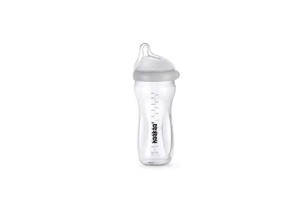 Haakaa Gen. 3 Glass Baby Bottle (Grey) - 300mL, 9420060208696