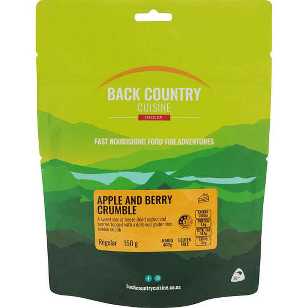 Back Country Cuisine Freeze Dried Meal Fast Nourishing Food for Adventures (Apple & Berry Crumble) - 175g, 9421002420008