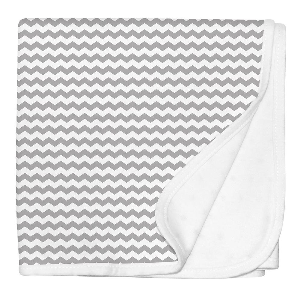 Jersey Swaddle Blanket (Grey Chevron), 9421018210792