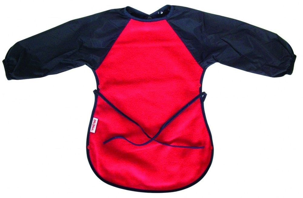 Silly Billyz Fleece Messy Eater Bib (Red/Navy) by Silly Billyz - ISBN: 9421018212345
