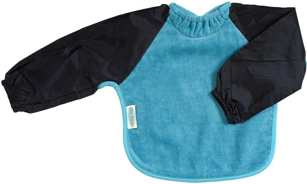 Silly Billyz Small Long Sleeve Towel Bib (Aqua/Navy) by Silly Billyz - ISBN: 9421018213021