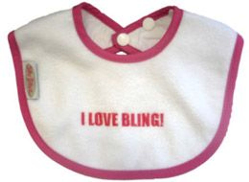 Silly Billyz I Love Bling Bling Bib (White/Cerise) by Silly Billyz - ISBN: 9421018217357