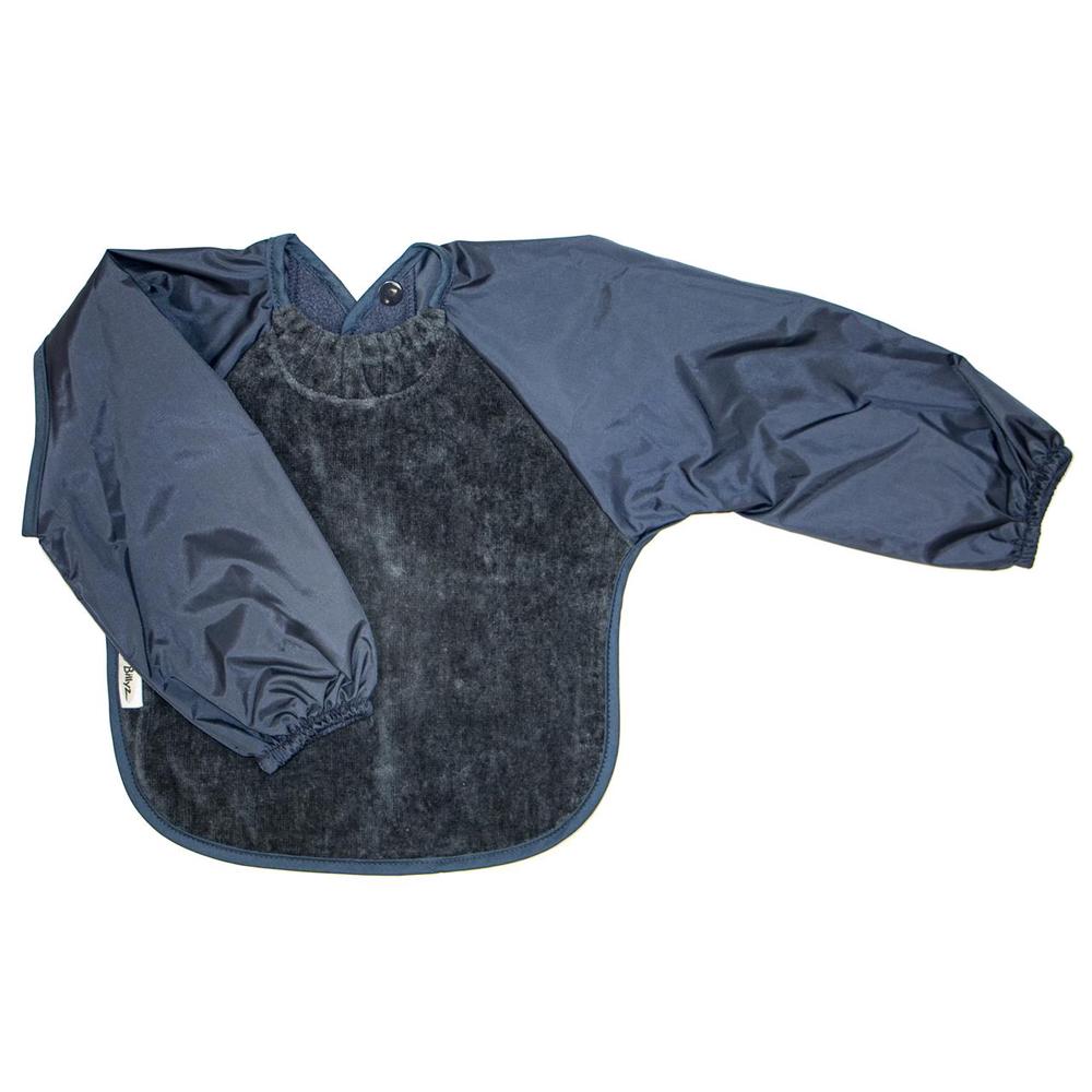 Silly Billyz Towel Long Sleeve Bib (Navy), 9421018217708