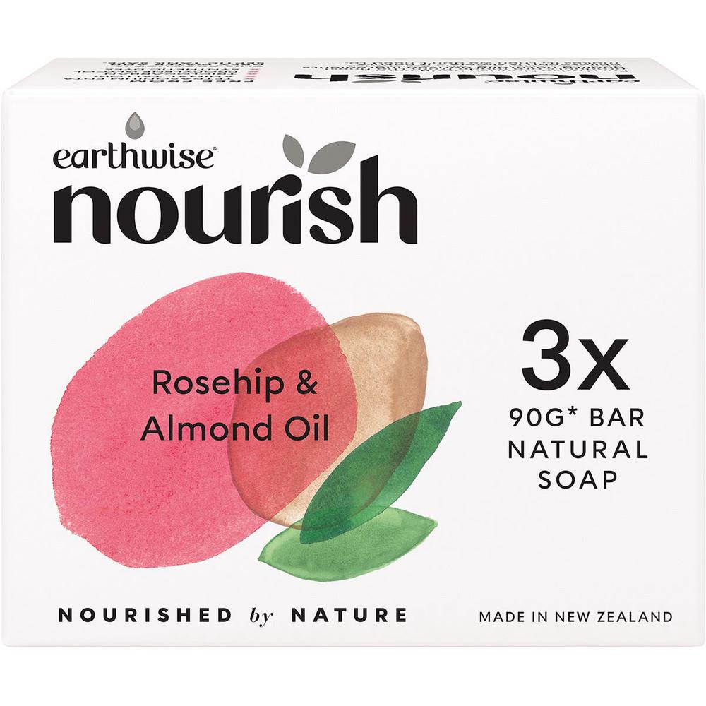 Natural Soap Bar (Rosehip & Almond Oil) - 3x90g, 9421027311824
