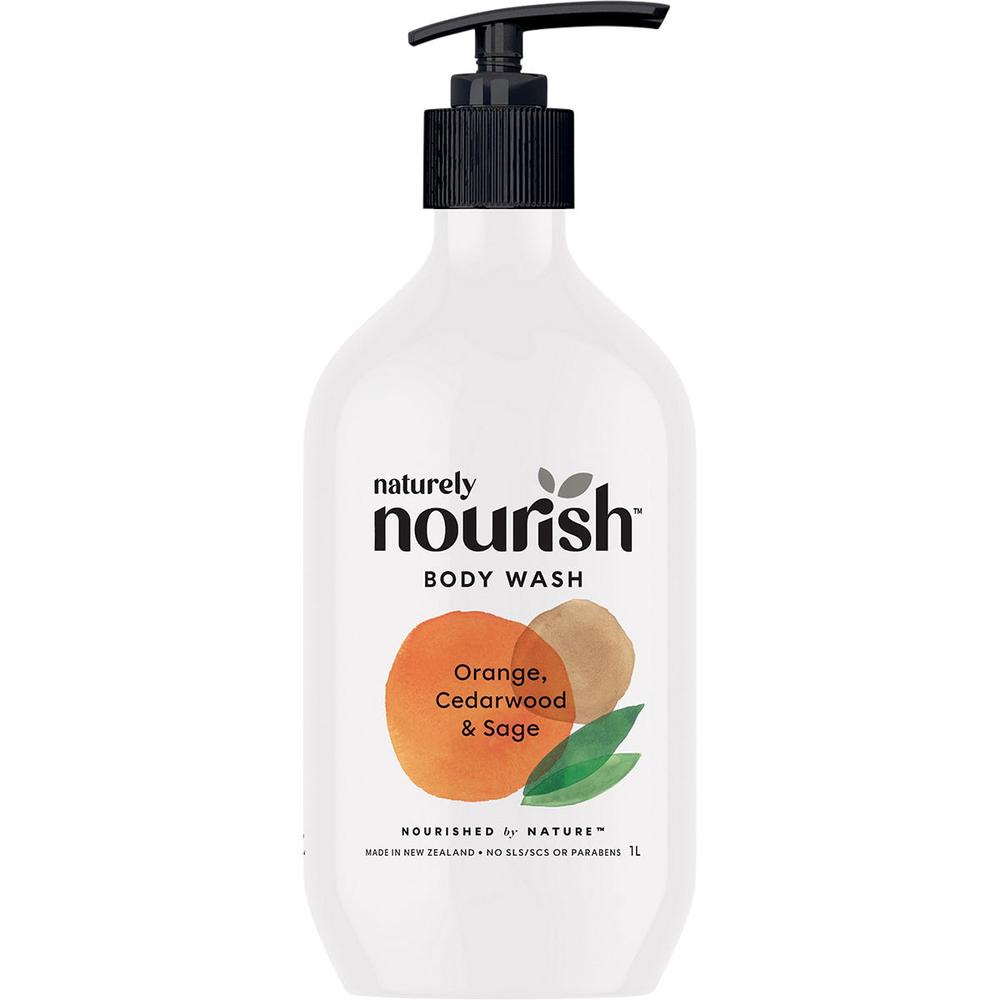 Body Wash Orange, Cedarwood & Sage - 1L, 9421038080092