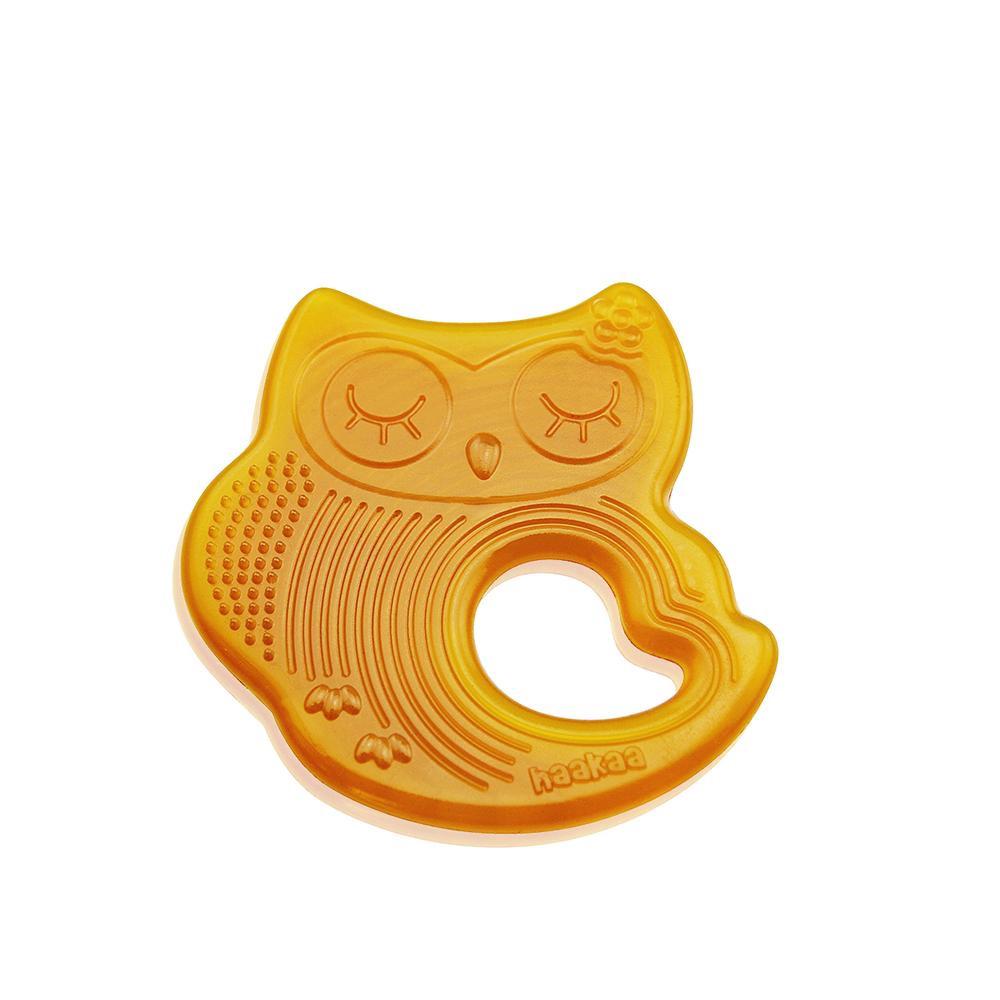 Haakaa Natural Rubber Owl Teether Sleeping Buy online at Tiny Fox