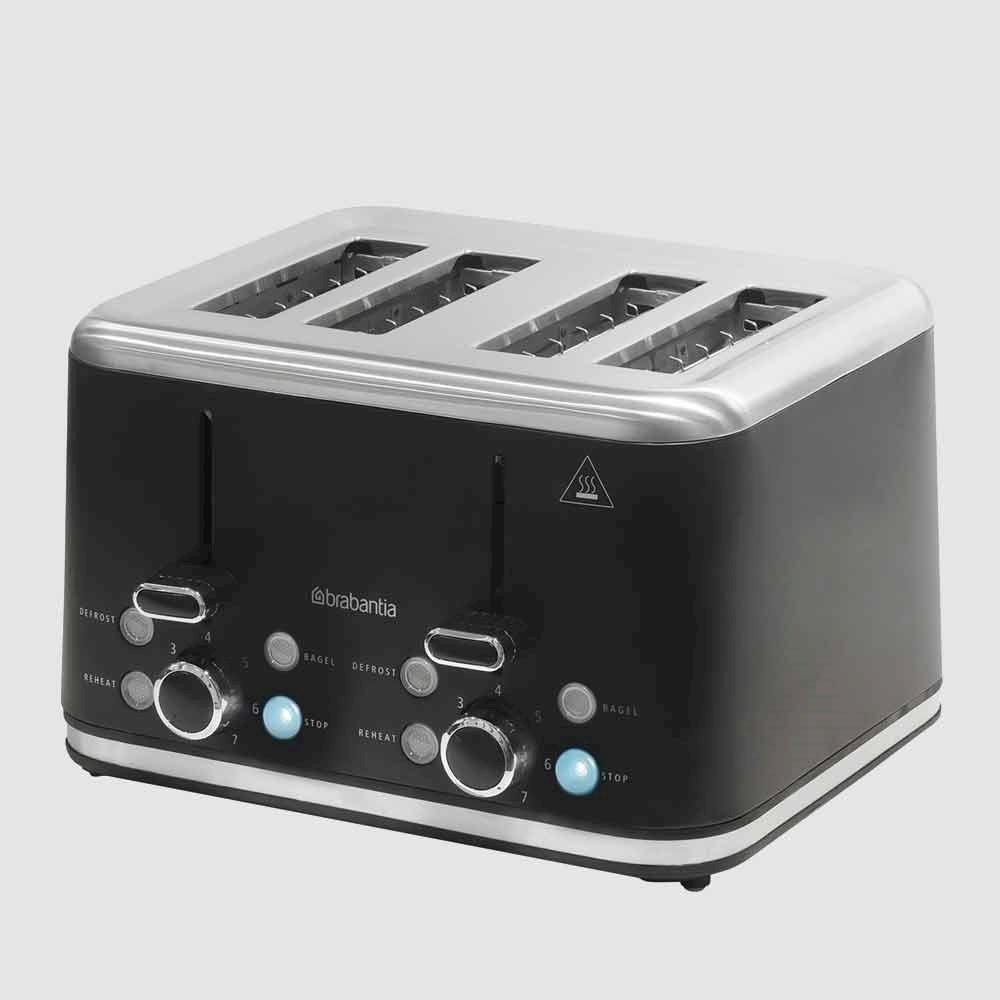 Brabantia Toaster, 4 Slice (Matt Black) Buy online at The Nile