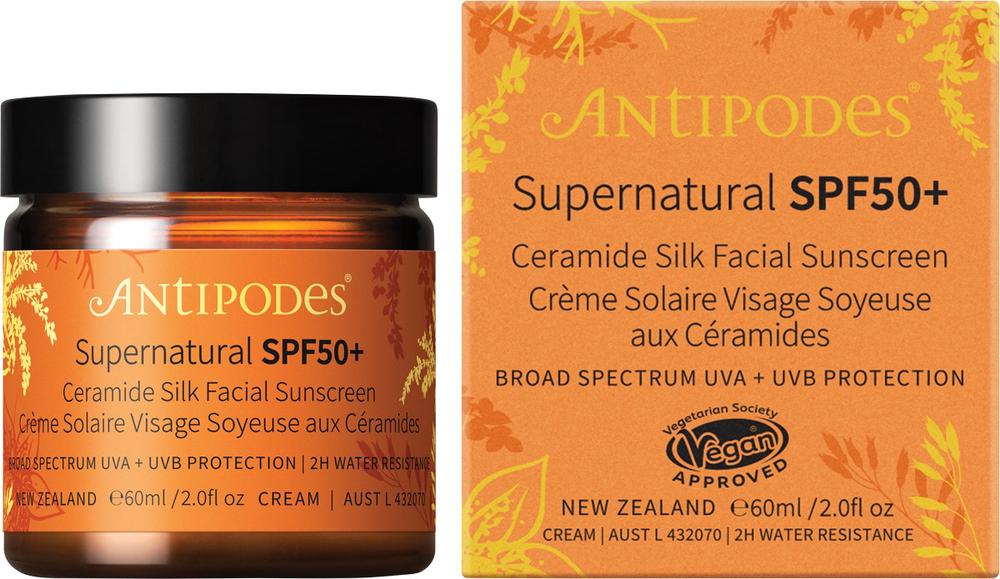 Antipodes Supernatural SPF50+ Ceramide Silk Sunscreen - 60mL, 9421907387741