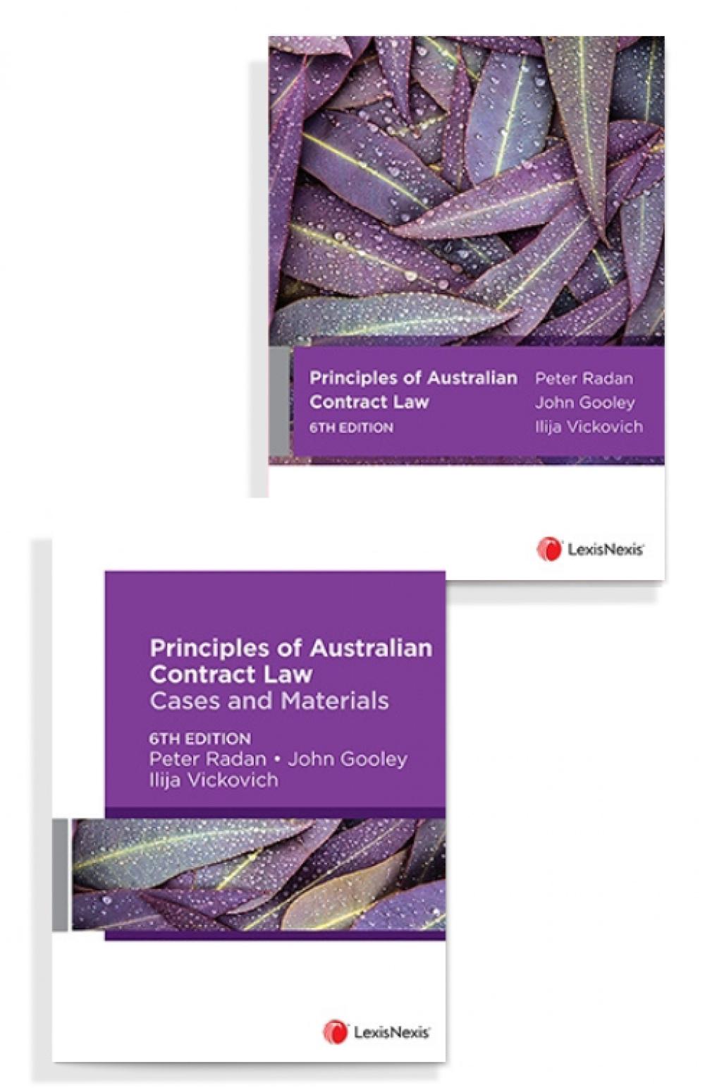 Principles of Australian Contract Law, 6th edition and Principles of Australian Contract Law: Cases and Materials, 6th edition (Bundle), 9780001549654