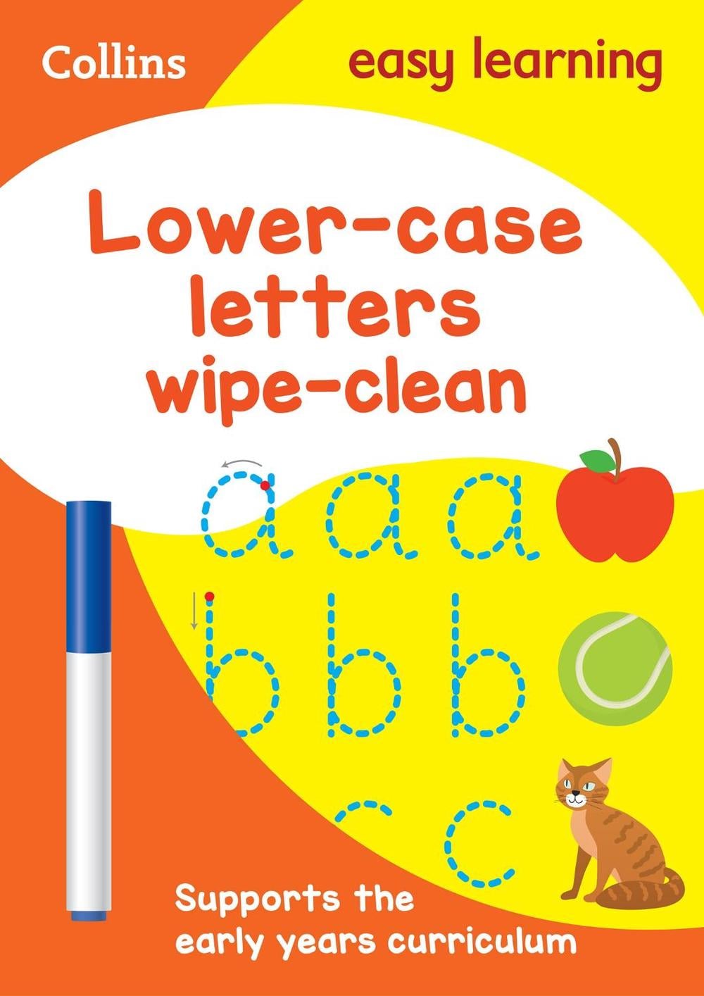 Lower Case Letters Age 3-5 Wipe Clean Activity Book by Collins Easy Learning - ISBN: 9780008212926