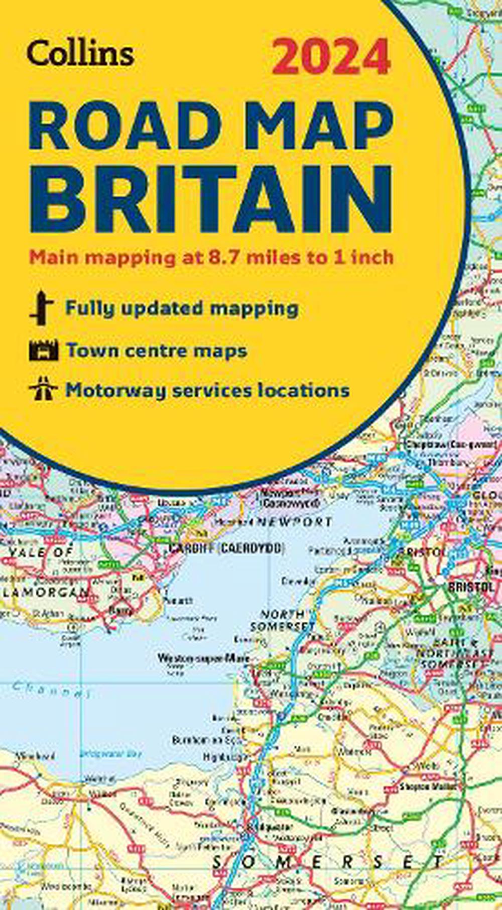 2024 Collins Road Map of Britain by Collins Maps, Folded, 9780008597597