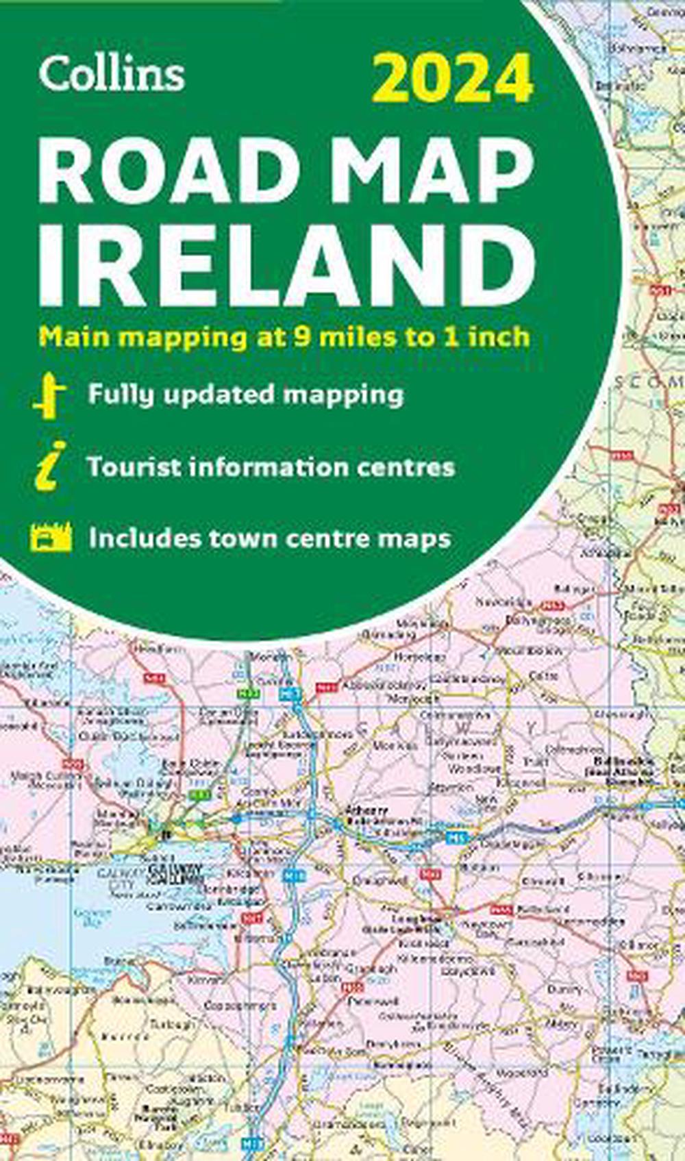 2024 Collins Road Map of Ireland by Collins Maps, Folded, 9780008607111