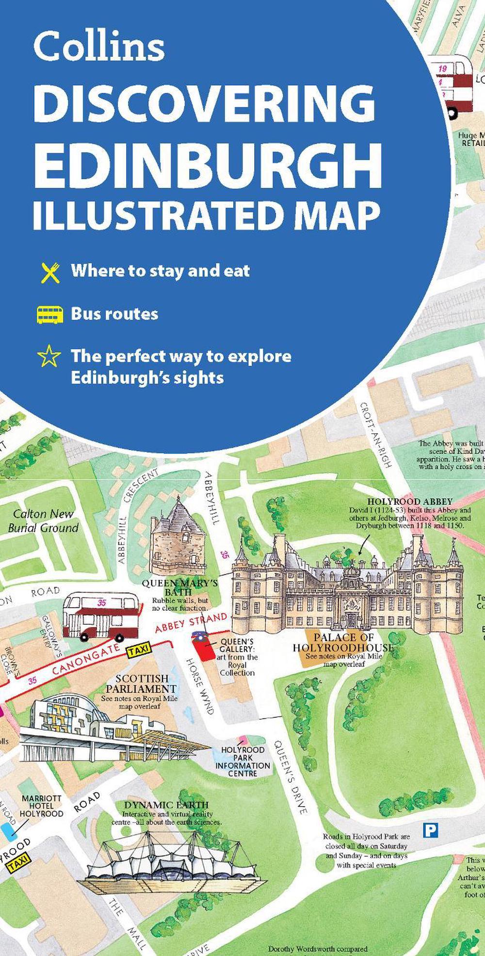 Discovering Edinburgh Illustrated Map, 9780008663476