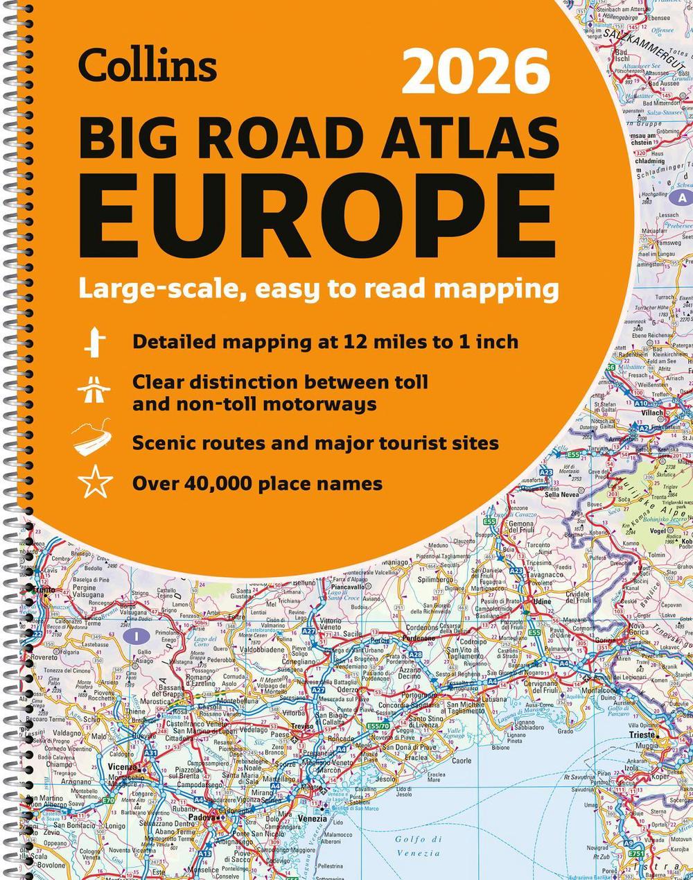 Collins 2026 Big Road Atlas Europe, 9780008716462