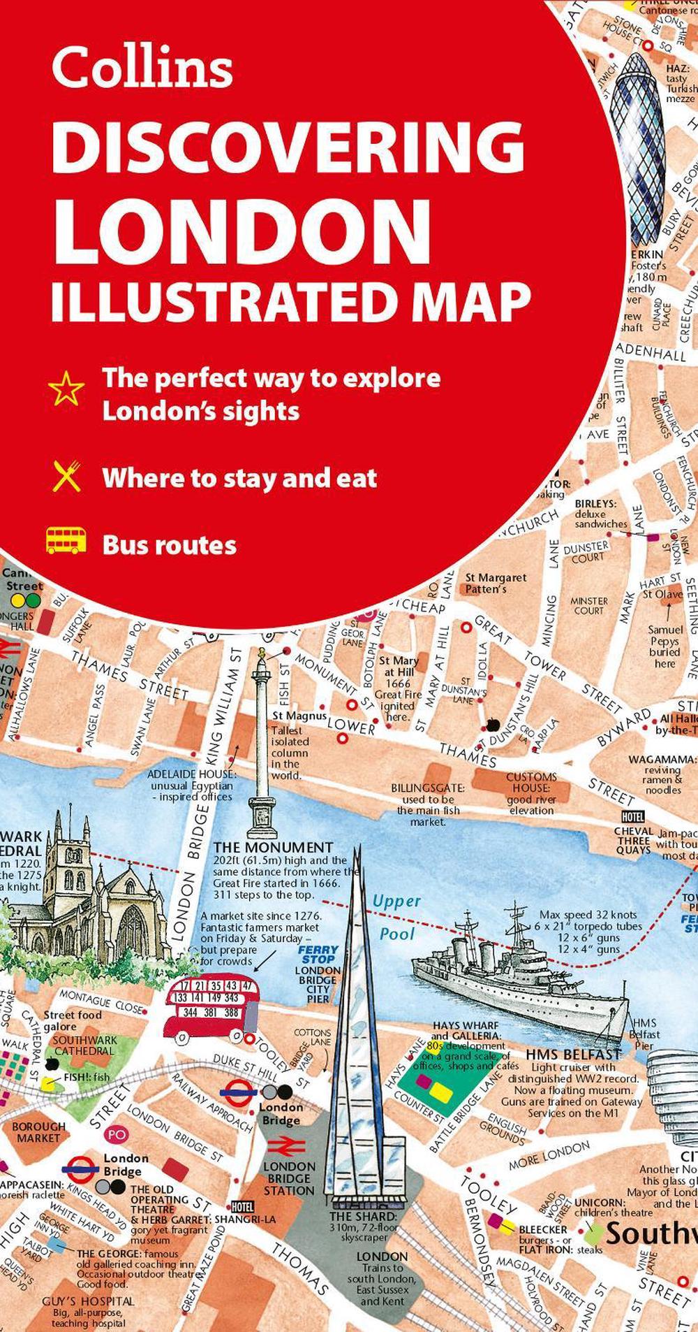 Discovering London Illustrated Map, 9780008724658