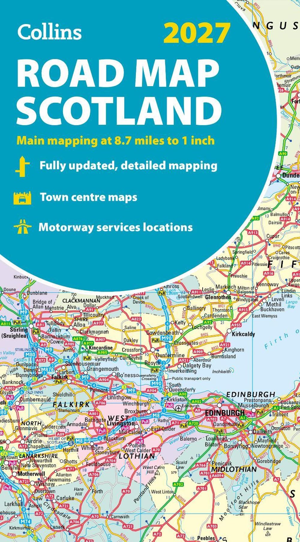 Collins Road Map of Scotland 2027 (Folded map) by Collins Maps - ISBN: 9780008779078