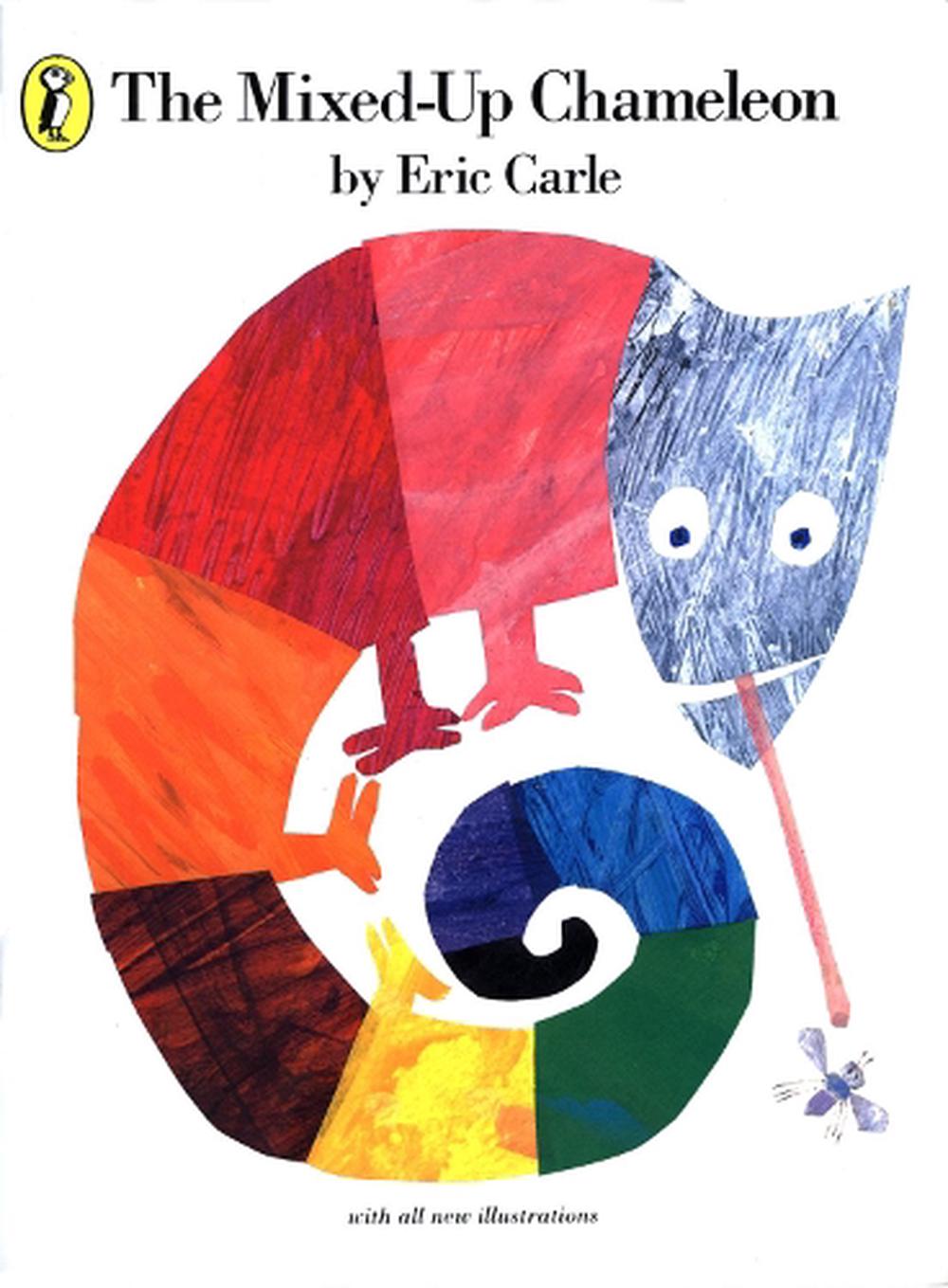 ERIC CARLE ART WORK ~ BOOK COVER POSTCARD ~ 'THE MIXED-UP CHAMELEON' ~ NEW 