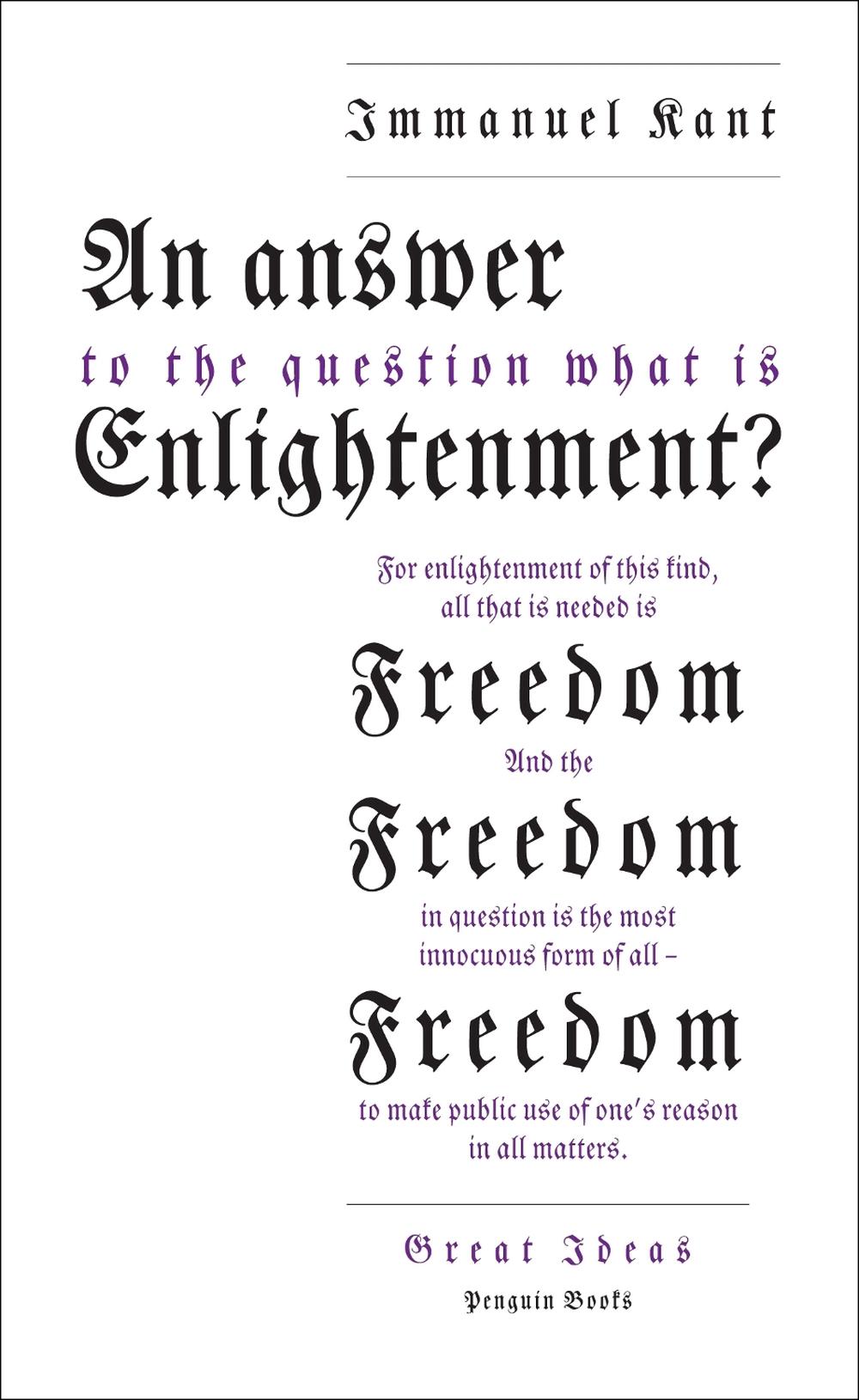 An Answer to the Question: 'What is Enlightenment?' by Immanuel Kant - ISBN: 9780141043883