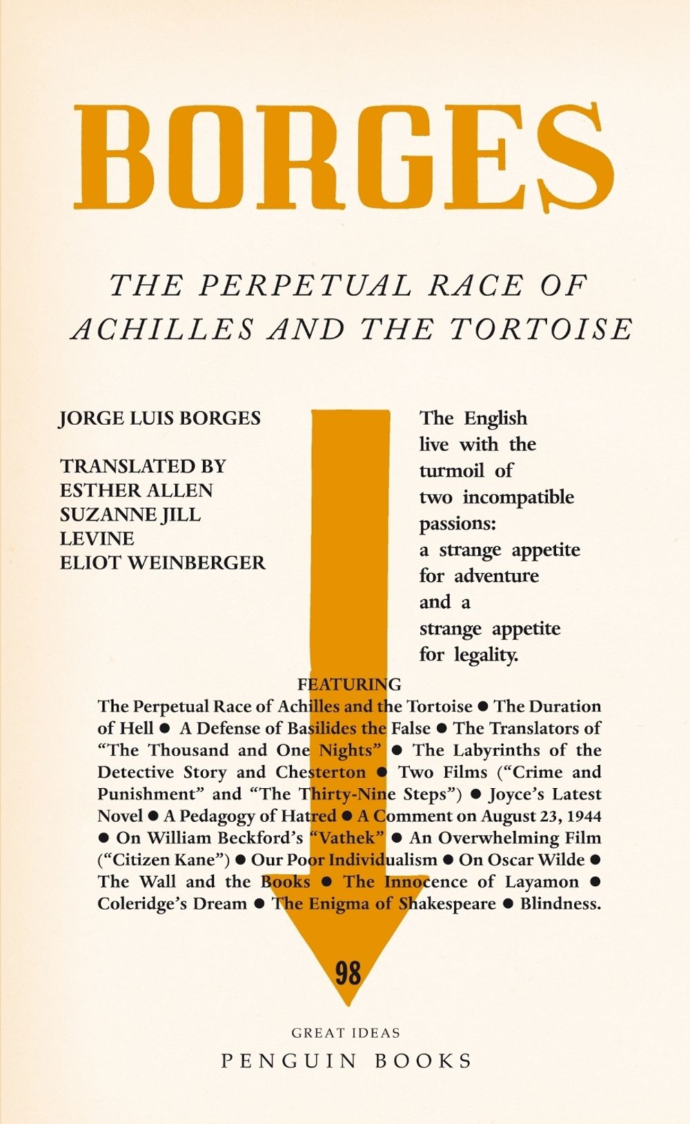 The Perpetual Race of Achilles and the Tortoise by Jorge Luis Borges - ISBN: 9780141192949