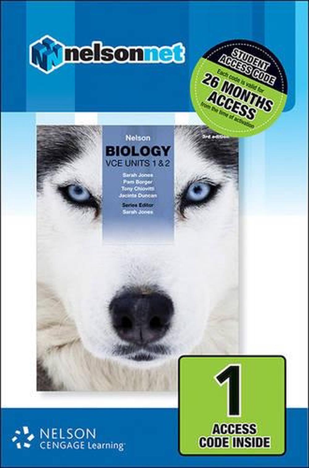 Nelson Biology Vce Units 1 & 2 1-Code Access Card by Sarah Jones