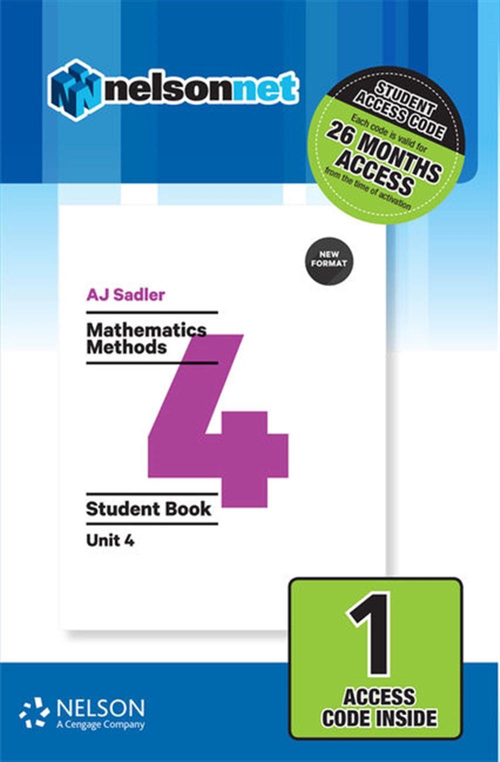 Sadler Mathematics Methods Unit 4 Revised ' 1 Access Code, 9780170395267
