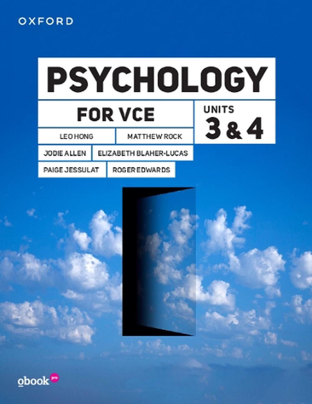 Psychology for VCE Unit 3 & 4 Student Book+obook pro, 9780190338091