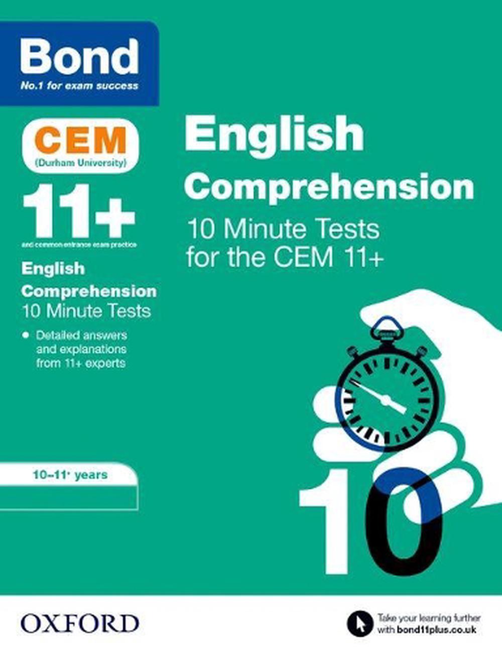 Bond 11+ CEM English Comprehension 10 Minute Tests: Ready for the 2026 Cambridge Select Insight exam, 9780192759399