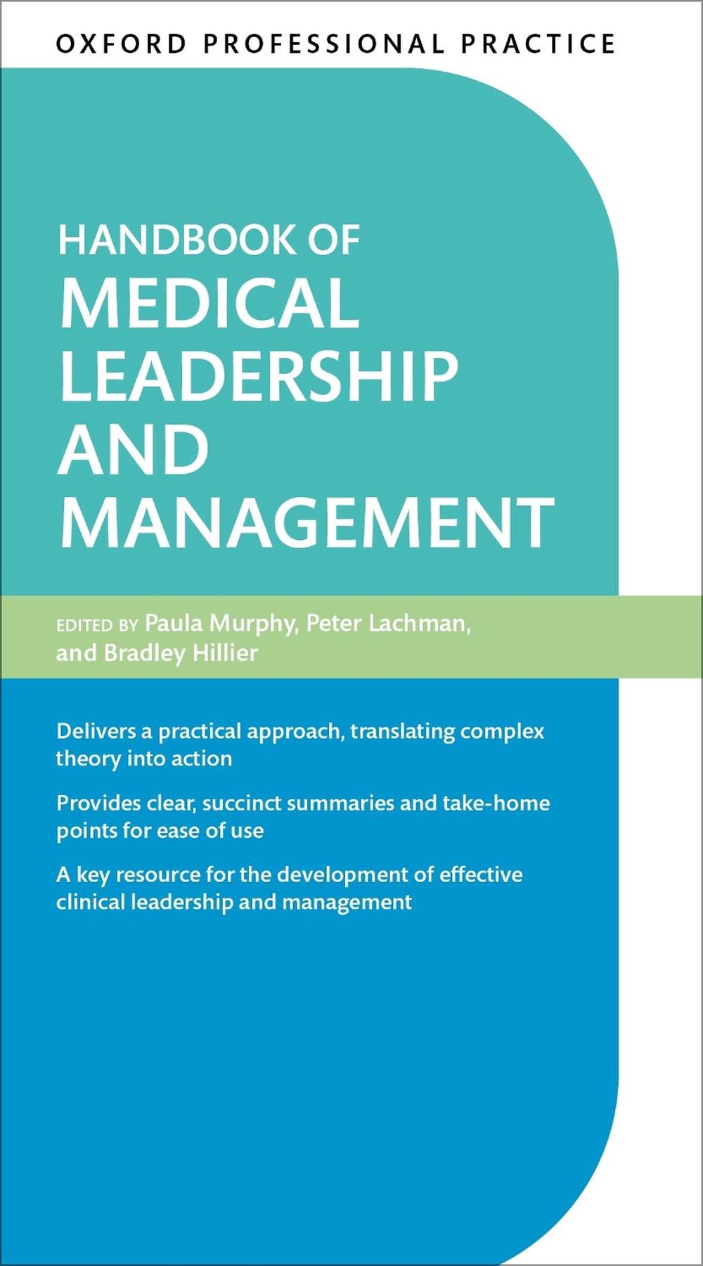 Oxford Professional Practice: Handbook of Medical Leadership and Management, 9780192849007