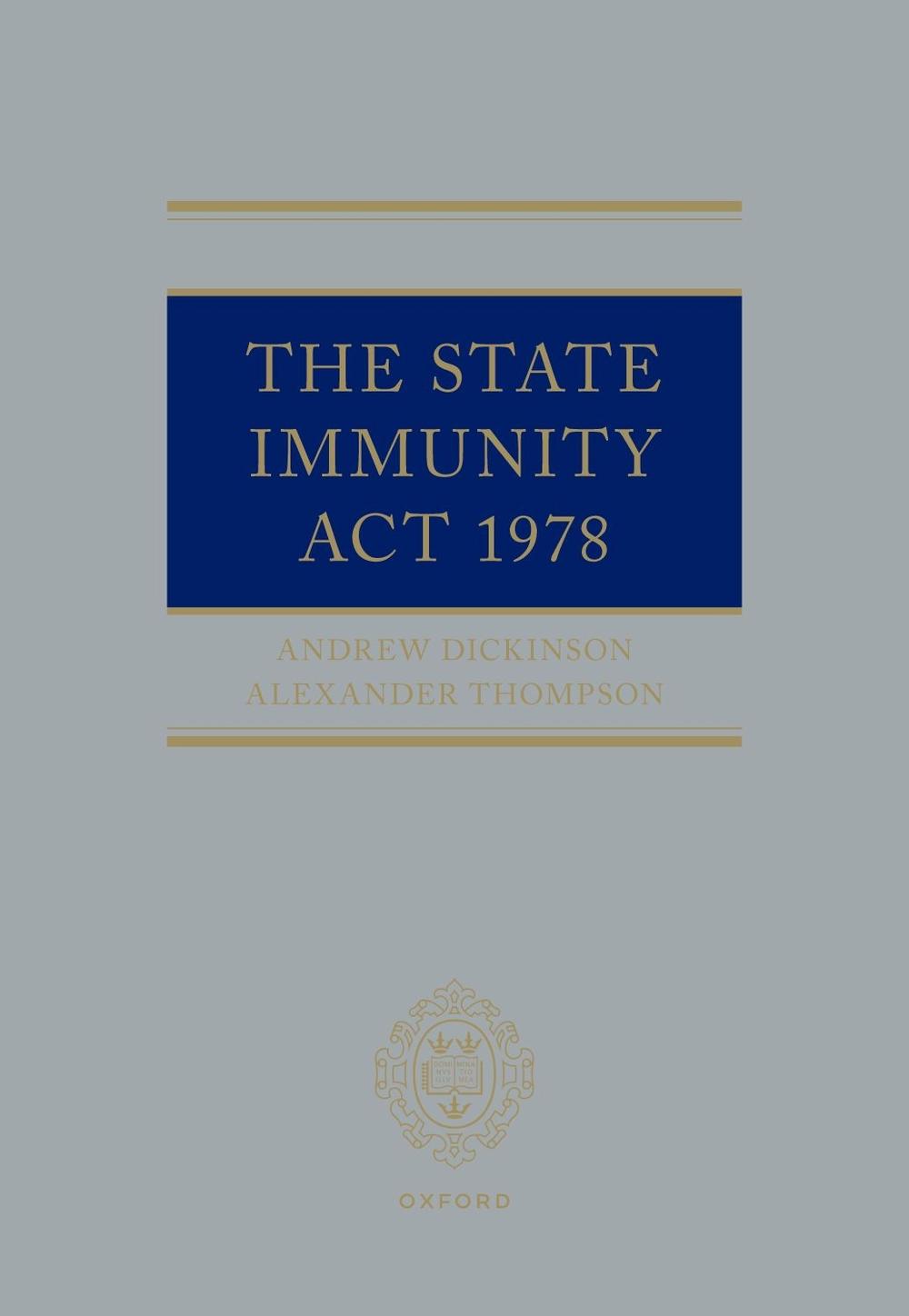The State Immunity Act 1978, 9780192855350