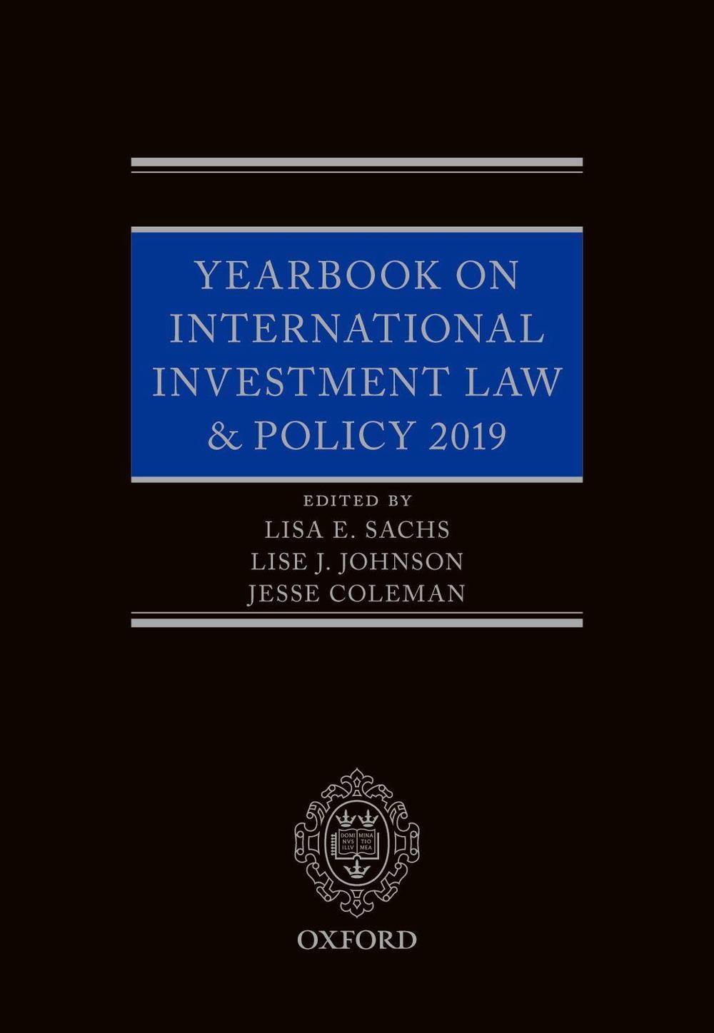 Yearbook on International Investment Law & Policy 2019, 9780192896988