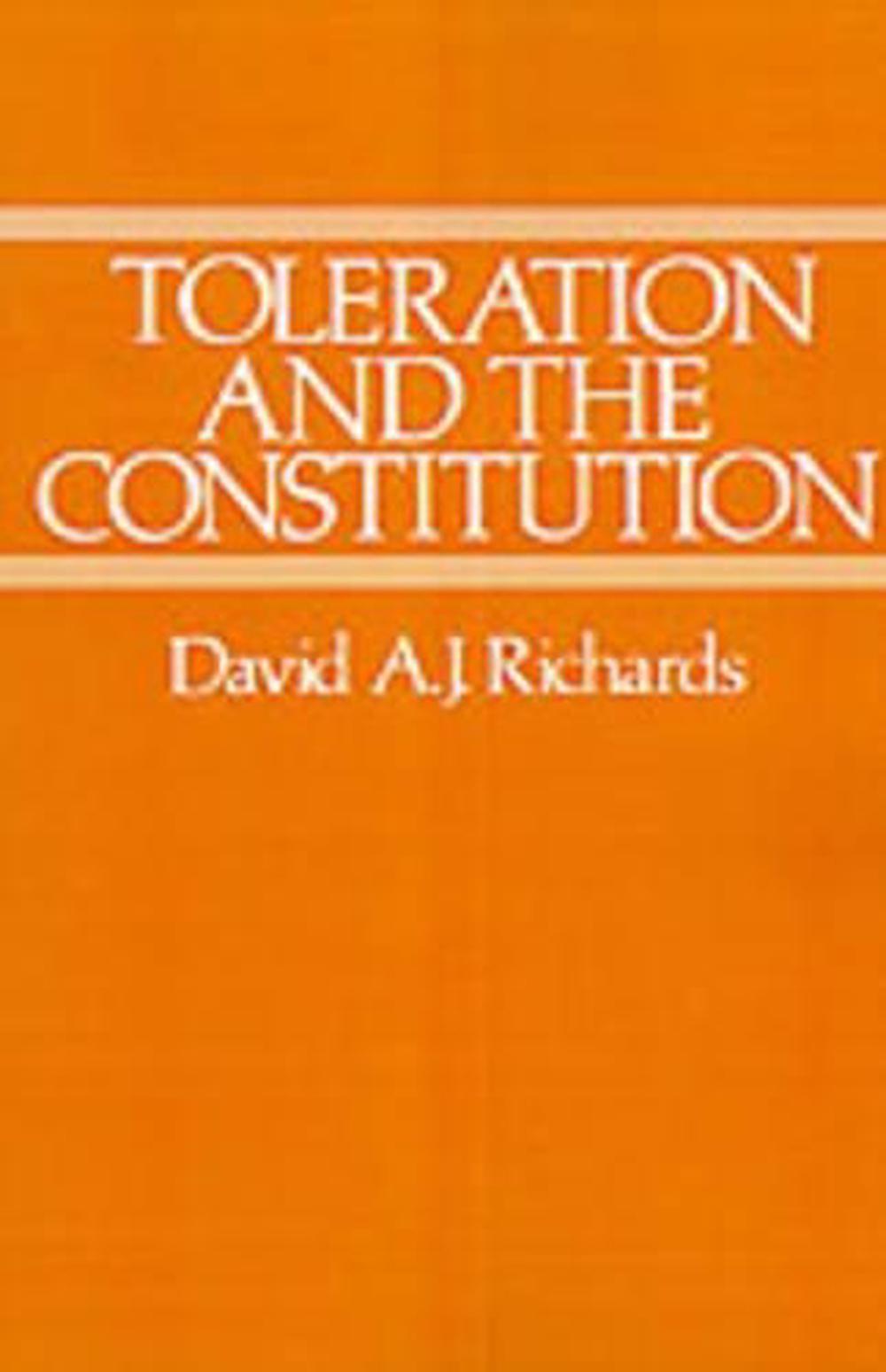 Toleration and the Constitution, 9780195059472